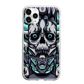 Чехол для iPhone 11 Pro матовый с принтом Cyber Demon в Тюмени, Силикон |  | abstraction | demon | head | monster | skull | абстракция | арт | голова | демон | зубы | монстр | орнамент | рисунок | череп