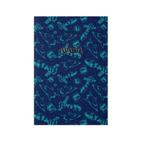 Обложка для паспорта матовая кожа с принтом NASA в Тюмени, натуральная матовая кожа | размер 19,3 х 13,7 см; прозрачные пластиковые крепления | administration | aeronautics | nasa | national | space | детская | тrdnasa