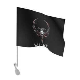 Флаг для автомобиля с принтом Quake Champions в Тюмени, 100% полиэстер | Размер: 30*21 см | arturcherkasov1995 | games | quake | vsemayki
