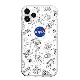 Чехол для iPhone 11 Pro Max матовый с принтом NASA в Тюмени, Силикон |  | administration | aeronautics | nasa | national | space | детская | тrdnasa