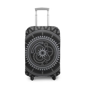 Чехол для чемодана 3D с принтом Стимпанк Механизмы в Тюмени, 86% полиэфир, 14% спандекс | двустороннее нанесение принта, прорези для ручек и колес | gears | mechanics | mechanism | steampunk | механизм | механика | стимпанк | шестеренки