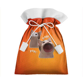 Подарочный 3D мешок с принтом Cat Pop (Мем) в Тюмени, 100% полиэстер | Размер: 29*39 см | art | cat | mem | meme | memes | music | pop | retro | style | арт | буп | кот | котенок | котик | котэ | мем | мемы | музыка | ретро