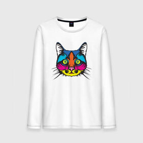 Мужской лонгслив хлопок с принтом Pop Cat в Тюмени, 100% хлопок |  | art | cat | colorful | mem | meme | memes | music | pop | rainbow | retro | style | арт | буп | кот | котенок | котик | котэ | краски | красочный | мем | мемы | музыка | ретро