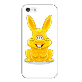 Чехол для iPhone 5/5S матовый с принтом Харитошка в Тюмени, Силикон | Область печати: задняя сторона чехла, без боковых панелей | детям | желейный | желейный заяц харитон | зайчик | заяц | кролик | харитон | харитошка