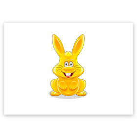 Поздравительная открытка с принтом Харитошка в Тюмени, 100% бумага | плотность бумаги 280 г/м2, матовая, на обратной стороне линовка и место для марки
 | детям | желейный | желейный заяц харитон | зайчик | заяц | кролик | харитон | харитошка