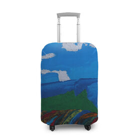 Чехол для чемодана 3D с принтом Разноцветная абстракция в Тюмени, 86% полиэфир, 14% спандекс | двустороннее нанесение принта, прорези для ручек и колес | абстракция | картина | масло | пейзаж | холст | цвет | яркость