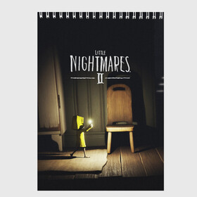 Скетчбук с принтом Little Nightmares 2 в Тюмени, 100% бумага
 | 48 листов, плотность листов — 100 г/м2, плотность картонной обложки — 250 г/м2. Листы скреплены сверху удобной пружинной спиралью | Тематика изображения на принте: little nightmares | nightmares | игры | литл найтмейрс | моно | учительница