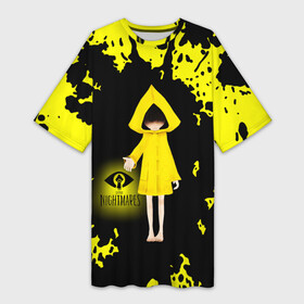 Платье-футболка 3D с принтом Little Nightmares Шестая в Тюмени,  |  | horror | little nightmares | logo game | monster | девочка | логотипы игр | монстры | ужастики | шестая