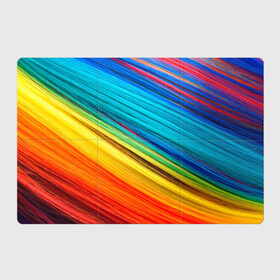 Магнитный плакат 3Х2 с принтом цветной мех диагональ в Тюмени, Полимерный материал с магнитным слоем | 6 деталей размером 9*9 см | Тематика изображения на принте: волокна | геометрия | диагональ | краски | мех | полоски | полосы | радуга | текстура | цвета | яркий