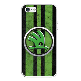 Чехол для iPhone 5/5S матовый с принтом Skoda Green Logo (Z) в Тюмени, Силикон | Область печати: задняя сторона чехла, без боковых панелей | octavia | rapid | rs | skoda | superb | vag | volkswagen | vrs | vw | yeti | авто | автомобиль | ам | ваг | вагавод | ети | карбон | машина | октавия | рапид | суперб | шкода | шкодавод