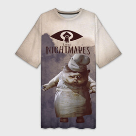 Платье-футболка 3D с принтом Little в Тюмени,  |  | game | little nightmares | арт | графика | игры