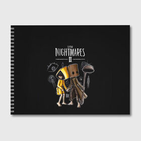 Альбом для рисования с принтом LITTLE NIGHTMARES 2 в Тюмени, 100% бумага
 | матовая бумага, плотность 200 мг. | little nightmares | little nightmares 2 | six | игры | комиксы | шестая