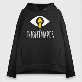 Женское худи Oversize хлопок с принтом LITTLE NIGHTMARES в Тюмени, френч-терри — 70% хлопок, 30% полиэстер. Мягкий теплый начес внутри —100% хлопок | боковые карманы, эластичные манжеты и нижняя кромка, капюшон на магнитной кнопке | little nightmares | little nightmares 2 | six | игры | комиксы | шестая