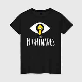 Женская футболка хлопок с принтом LITTLE NIGHTMARES в Тюмени, 100% хлопок | прямой крой, круглый вырез горловины, длина до линии бедер, слегка спущенное плечо | little nightmares | little nightmares 2 | six | игры | комиксы | шестая