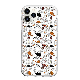 Чехол для iPhone 11 Pro Max матовый с принтом Коты (Паттерн) в Тюмени, Силикон |  | animals | beast | eyes | sweet | глаза | животные | забавный | звери | зубы | кот | котенок | кошка | милый | паттерн | прикол | пушистый | пятна | смешной | точки | узор | фигуры | черный