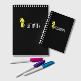 Блокнот с принтом Little Nightmares в Тюмени, 100% бумага | 48 листов, плотность листов — 60 г/м2, плотность картонной обложки — 250 г/м2. Листы скреплены удобной пружинной спиралью. Цвет линий — светло-серый
 | bandai namco entertainment | little | little nightmares | nightmares | tarsier studios | маленькие | платформер