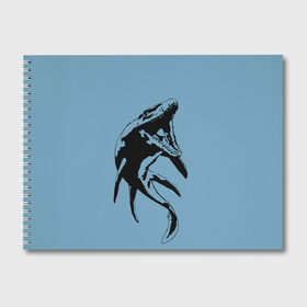 Альбом для рисования с принтом Глубоководный хищник в Тюмени, 100% бумага
 | матовая бумага, плотность 200 мг. | глубина | графика | динозавр | древний  мир | персонаж | природа | рисунок | ящер