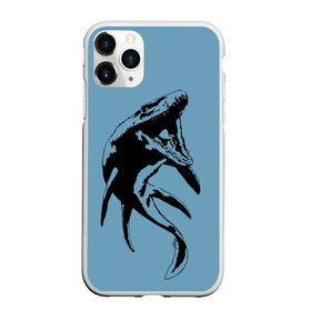 Чехол для iPhone 11 Pro матовый с принтом Глубоководный хищник в Тюмени, Силикон |  | глубина | графика | динозавр | древний  мир | персонаж | природа | рисунок | ящер