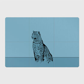 Магнитный плакат 3Х2 с принтом Леопард в Тюмени, Полимерный материал с магнитным слоем | 6 деталей размером 9*9 см | африка | большая кошка | графика | дикий мир | животное | кошка | персонаж | природа | рисунок | хищник