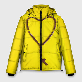 Мужская зимняя куртка 3D с принтом Сердце и крест в Тюмени, верх — 100% полиэстер; подкладка — 100% полиэстер; утеплитель — 100% полиэстер | длина ниже бедра, свободный силуэт Оверсайз. Есть воротник-стойка, отстегивающийся капюшон и ветрозащитная планка. 

Боковые карманы с листочкой на кнопках и внутренний карман на молнии. | Тематика изображения на принте: сердца
разбитое сердце
крест с девушкой
узорный крест
сердце в наушниках на двоих