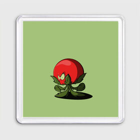 Магнит 55*55 с принтом Мистер Помидор в Тюмени, Пластик | Размер: 65*65 мм; Размер печати: 55*55 мм | графика | мир растений | овощи | персонаж | помидор | природа | рисунок | томат