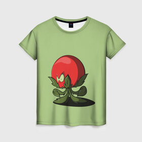 Женская футболка 3D с принтом Мистер Помидор в Тюмени, 100% полиэфир ( синтетическое хлопкоподобное полотно) | прямой крой, круглый вырез горловины, длина до линии бедер | графика | мир растений | овощи | персонаж | помидор | природа | рисунок | томат