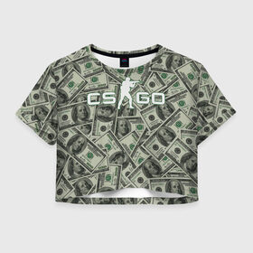 Женская футболка Crop-top 3D с принтом CS:GO - Franklin | Франклин в Тюмени, 100% полиэстер | круглая горловина, длина футболки до линии талии, рукава с отворотами | beast | counter | cs | dollar | dollars | easy | ez | franklin | gg | ggwp | global | go | hyper | kill | money | offensive | one | shot | strike | деньги | доллар | доллары | контра | франклин
