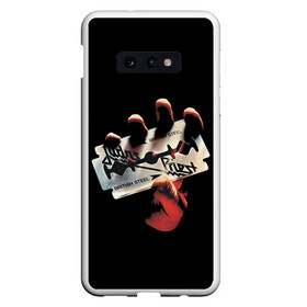 Чехол для Samsung S10E с принтом Judas Priest в Тюмени, Силикон | Область печати: задняя сторона чехла, без боковых панелей | black | deep | heep | judas | led | metal | music | priest | purple | rock | sabbath | skull | uriah | zeppelin | блэк | гитара | группа | иуда | метал | музыка | рок | священник | череп | электрогитара