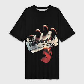 Платье-футболка 3D с принтом Judas Priest в Тюмени,  |  | black | deep | heep | judas | led | metal | music | priest | purple | rock | sabbath | skull | uriah | zeppelin | блэк | гитара | группа | иуда | метал | музыка | рок | священник | череп | электрогитара