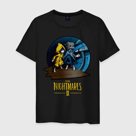 Мужская футболка хлопок с принтом LITTLE NIGHTMARES 2 в Тюмени, 100% хлопок | прямой крой, круглый вырез горловины, длина до линии бедер, слегка спущенное плечо. | little nightmares | little nightmares 2 | six | игры | комиксы | шестая
