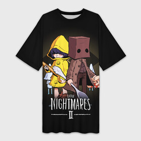 Платье-футболка 3D с принтом LITTLE NIGHTMARES 2 в Тюмени,  |  | little nightmares | little nightmares 2 | six | игры | комиксы | шестая