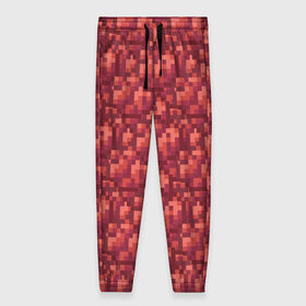 Женские брюки 3D с принтом красный краситель в Тюмени, полиэстер 100% | прямой крой, два кармана без застежек по бокам, с мягкой трикотажной резинкой на поясе и по низу штанин. В поясе для дополнительного комфорта — широкие завязки | Тематика изображения на принте: бардовый | краситель | красный | майнкрафт | пиксель