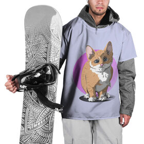 Накидка на куртку 3D с принтом Грустный Котик в Тюмени, 100% полиэстер |  | Тематика изображения на принте: графика | домашний животные | животное | котенок | котик | персонаж | природа | рисунок