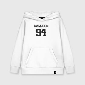 Детская толстовка хлопок с принтом BTS - Namjoon (RM) 94 в Тюмени, 100% хлопок | Круглый горловой вырез, эластичные манжеты, пояс, капюшен | boysband | bts | bts rm | k pop | korea | korean | music | namjoon | namjoon 94 | rap monster | бтс | бтс рм | к поп | кей поп | корейская | корейский | корея | кпоп | музыка | намджун | намжун | рэп монстр