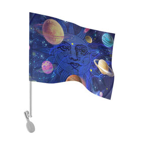 Флаг для автомобиля с принтом Астрология планет в Тюмени, 100% полиэстер | Размер: 30*21 см | астрология | звезды | космос | планеты | созвездия