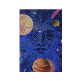 Обложка для паспорта матовая кожа с принтом Астрология планет в Тюмени, натуральная матовая кожа | размер 19,3 х 13,7 см; прозрачные пластиковые крепления | астрология | звезды | космос | планеты | созвездия