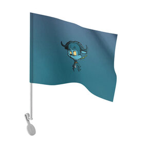 Флаг для автомобиля с принтом Буйволенок в Тюмени, 100% полиэстер | Размер: 30*21 см | африка | буйволы | графика | дикий мир | животное | персонаж | природа | рисунок