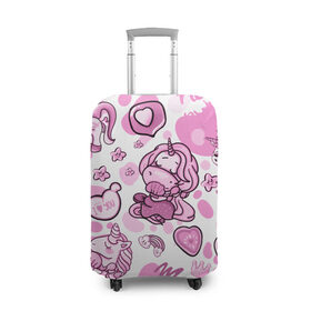 Чехол для чемодана 3D с принтом Розовая мечта в Тюмени, 86% полиэфир, 14% спандекс | двустороннее нанесение принта, прорези для ручек и колес | анимэ | девочки звездочки | единороги | любовь | мечта | пони | сердце