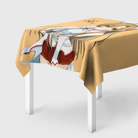 Скатерть 3D с принтом неко Асуна в Тюмени, 100% полиэстер (ткань не мнется и не растягивается) | Размер: 150*150 см | аниме | асуна | девушка | неко | сао