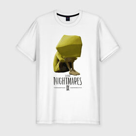 Мужская футболка хлопок Slim с принтом Little Nightmares в Тюмени, 92% хлопок, 8% лайкра | приталенный силуэт, круглый вырез ворота, длина до линии бедра, короткий рукав | little nightmares | игра | страшилка | страшная игра | ужас | хоррор