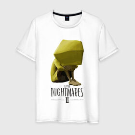 Мужская футболка хлопок с принтом Little Nightmares в Тюмени, 100% хлопок | прямой крой, круглый вырез горловины, длина до линии бедер, слегка спущенное плечо. | little nightmares | игра | страшилка | страшная игра | ужас | хоррор