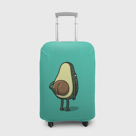 Чехол для чемодана 3D с принтом Авокадо в Тюмени, 86% полиэфир, 14% спандекс | двустороннее нанесение принта, прорези для ручек и колес | avocado | food | авокадо | еда | фрукты