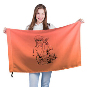 Флаг 3D с принтом Юкио в Тюмени, 100% полиэстер | плотность ткани — 95 г/м2, размер — 67 х 109 см. Принт наносится с одной стороны | anime | doctorstone | kohaku | stone | ukyo