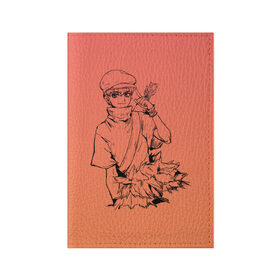 Обложка для паспорта матовая кожа с принтом Юкио в Тюмени, натуральная матовая кожа | размер 19,3 х 13,7 см; прозрачные пластиковые крепления | anime | doctorstone | kohaku | stone | ukyo