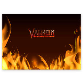 Поздравительная открытка с принтом Valheim: Вальхейм выживание. в Тюмени, 100% бумага | плотность бумаги 280 г/м2, матовая, на обратной стороне линовка и место для марки
 | Тематика изображения на принте: fejd | valheim | вальхейм | викинг | викинги | выживание | выживач | игра