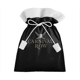 Подарочный 3D мешок с принтом Карнивал Роу - Carnival Row в Тюмени, 100% полиэстер | Размер: 29*39 см | carnival row | волшебный | исторический | карнивал роу | крылья | лого | логотип | подарок | сериал | сказка | фея | черный | шляпа