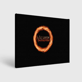 Холст прямоугольный с принтом Valheim - огненный круг в Тюмени, 100% ПВХ |  | valheim | вальхейм | викинги | игра | компьютерный | круг | логотип | минимализм | огненный | огонь | подарок | черный