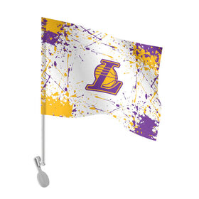 Флаг для автомобиля с принтом Kobe Bryant в Тюмени, 100% полиэстер | Размер: 30*21 см | 24 | kobe | kobe bean bryant | lakers | los angeles | американский баскетболист | баскетбол | баскетболист | коби | коби бин брайант | лейкерс | лос анджелес | нью йорк