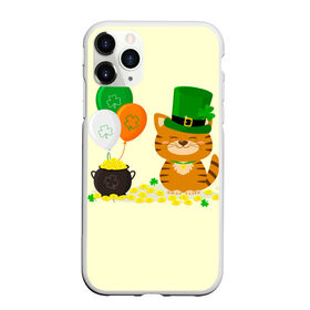 Чехол для iPhone 11 Pro матовый с принтом Ирландский Кот в Тюмени, Силикон |  | день святого патрика | ирландия | ирландский | ирландский клевер | ирландский кот | клевер | кот | патрик | с котом | святой патрик