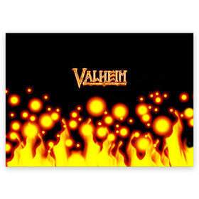 Поздравительная открытка с принтом Valheim в Тюмени, 100% бумага | плотность бумаги 280 г/м2, матовая, на обратной стороне линовка и место для марки
 | game | logo | valheim | viking | валхейм | вальхейм | викинги | игра valheim | игры | логотипы игр | приключения | скандинавская мифология | фэнтези | экшн